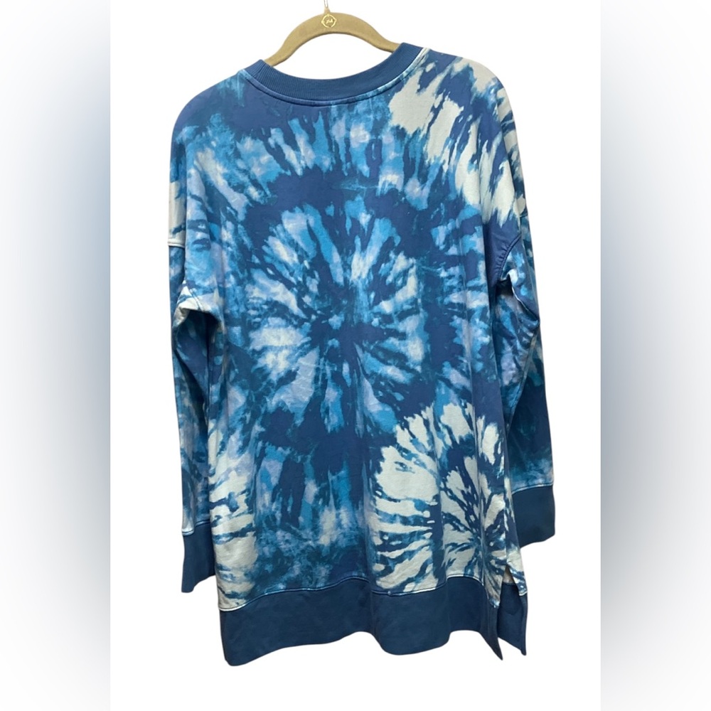 LulaRoe Hannah Crewneck sweatshirt. Blue tie dye Size Medium - Picture 5 of 12